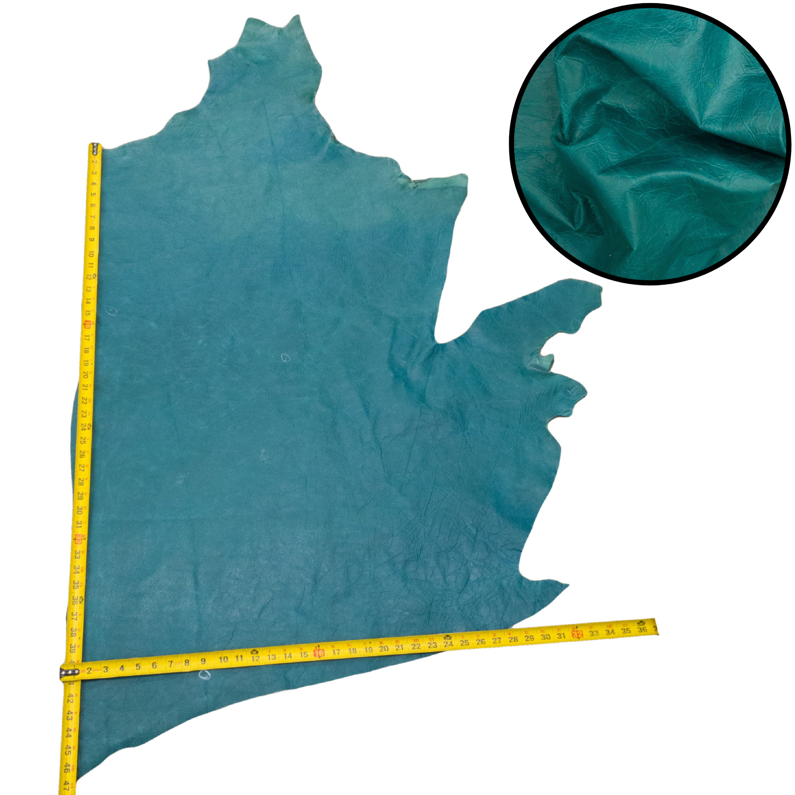 Blues, 3-8 Sq Ft Upholstery Cowhide Project Pieces, Ocean Side Turquoise (2-3 oz) / 8 / 1 | The Leather Guy