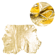 Dreaming of Disco, 3-6 Sq Ft, 1-3 oz, Lamb Hides, Go Go Gold Reptile / 3-4 (Low-Grade) / 1.5-2.5 oz (.6-1 MM) | The Leather Guy