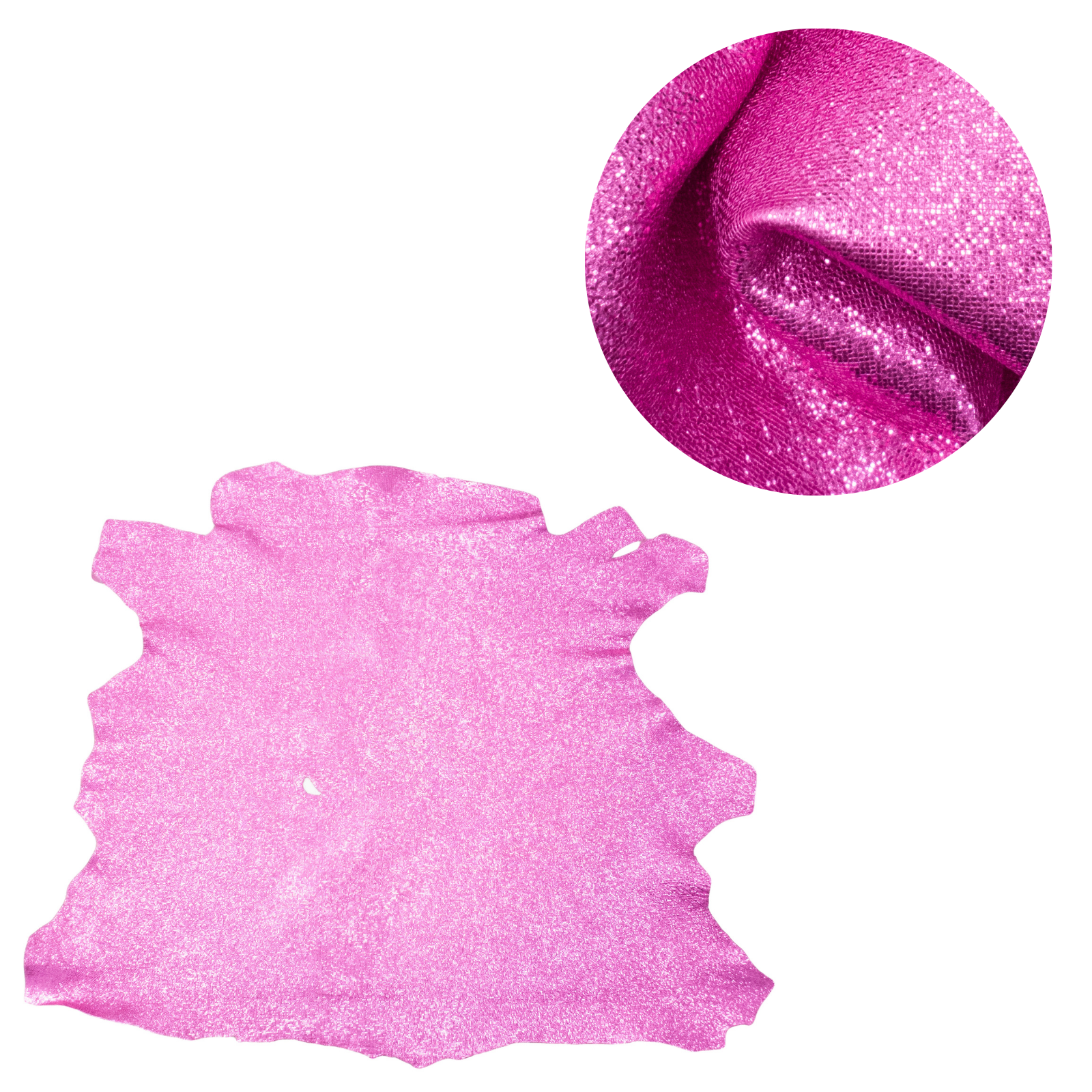 Dreaming of Disco, 3-6 Sq Ft, 1-3 oz, Lamb Hides, Hot Gossip Pink / 3-4 (Low-Grade) / 2-3 oz (.8-1.2 MM) | The Leather Guy