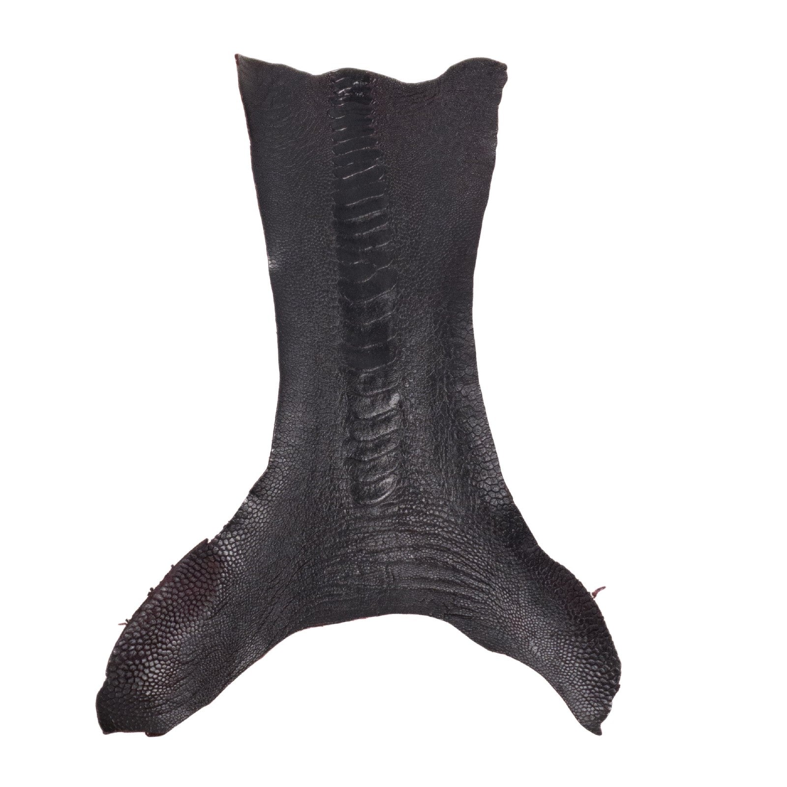 Ostrich Leg Skin, Genuine Exotic Leather, Glazed Black Cherry,  | The Leather Guy