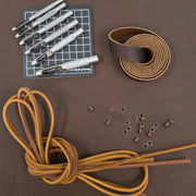 Leather Plant Hanger Kit, 2 Laces with Tools / Chestnut | The Leather Guy