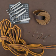 Leather Plant Hanger Kit, 4 Laces with Tools / Chestnut | The Leather Guy