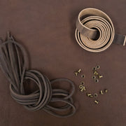 Leather Plant Hanger Kit, 2 Laces without Tools / Dark Brown | The Leather Guy