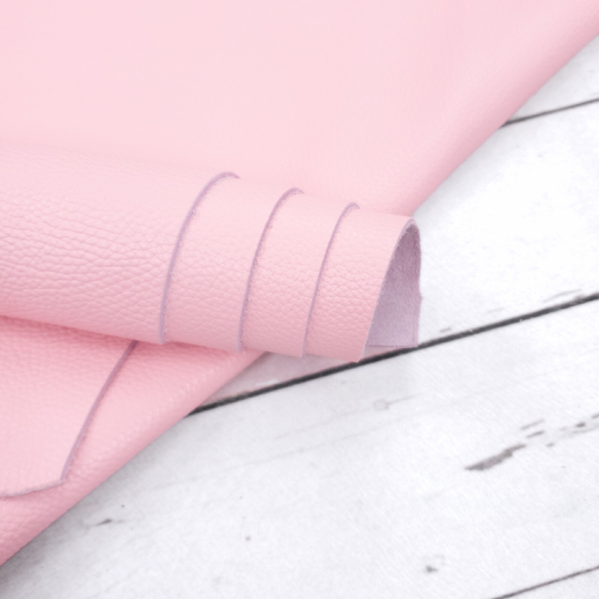 Baby Pink Cowhide Leather – Pebble Grain 3–4 oz | Pasadena Perfect Pink, | The Leather Guy