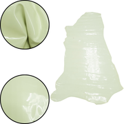 Solid Colors, Patent Cow Handbag Leather, Sides and Project Pieces, Pastel Green / Side / 18-20 Sq Ft | The Leather Guy
