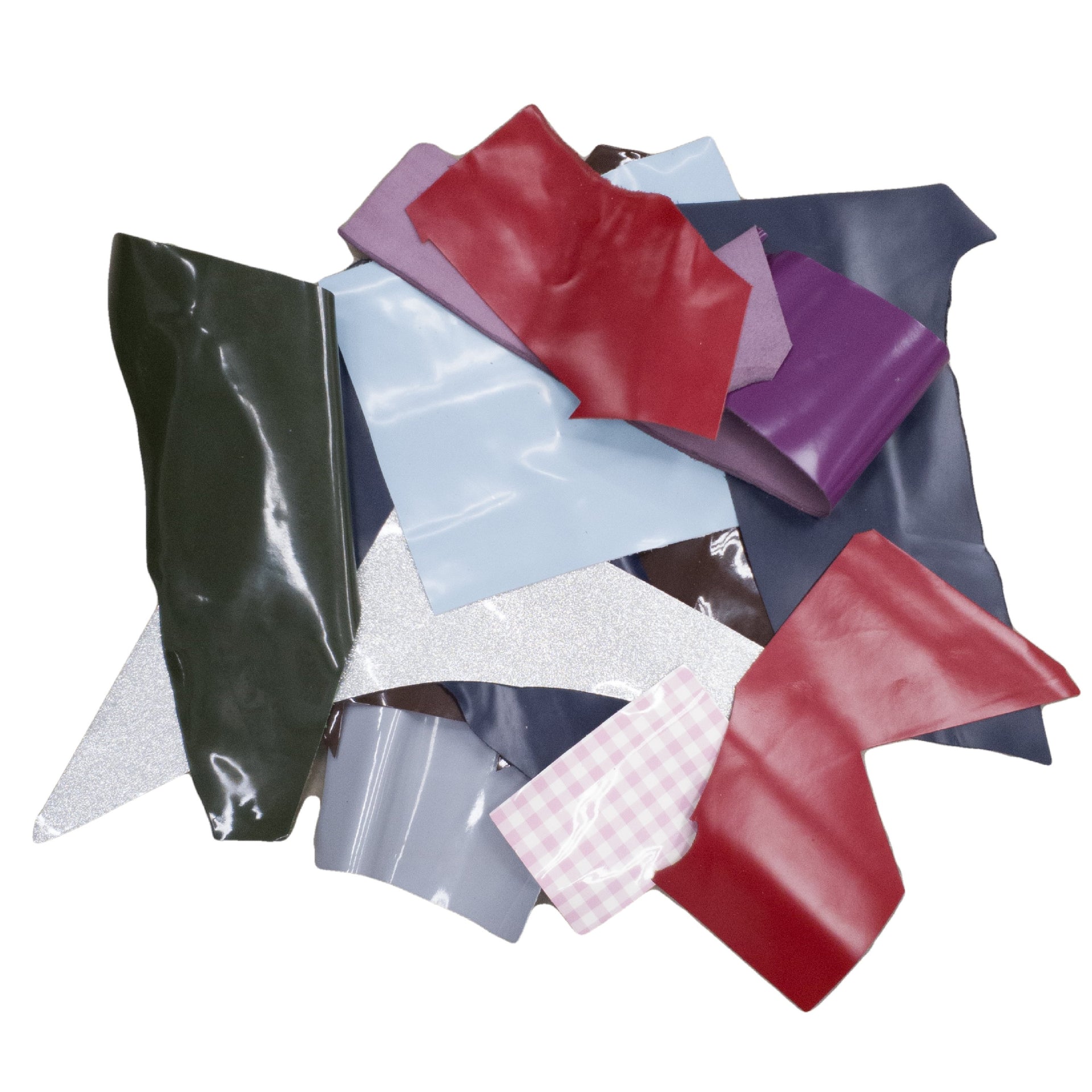 Cow Hide 1 pound Patent Handbag Fashion Remnants Bag, | The Leather Guy