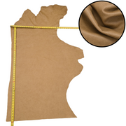 Light Browns, 4-20 Sq Ft Upholstery Cowhide Project Pieces, Peanut Brown (3-4 oz) / 10 / 2 | The Leather Guy
