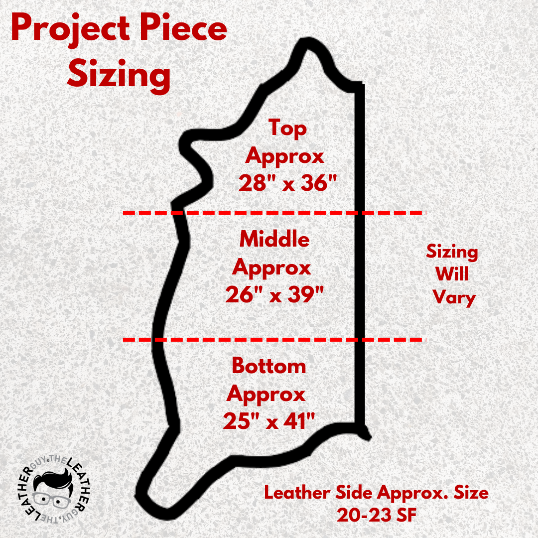 Super Sonic Saddle 7-9 oz, 10-23 SqFt, Flyin' Bison Sides and Project Pieces,  | The Leather Guy