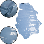 Solid Colors, Patent Cow Handbag Leather, Sides and Project Pieces, Quiet Blue-Gray / Side / 21-23 Sq Ft | The Leather Guy