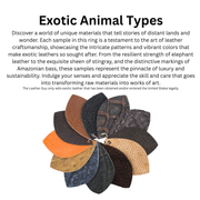 Leather Reference Sample Ring Beginner Information, Exotic Animal Types | The Leather Guy