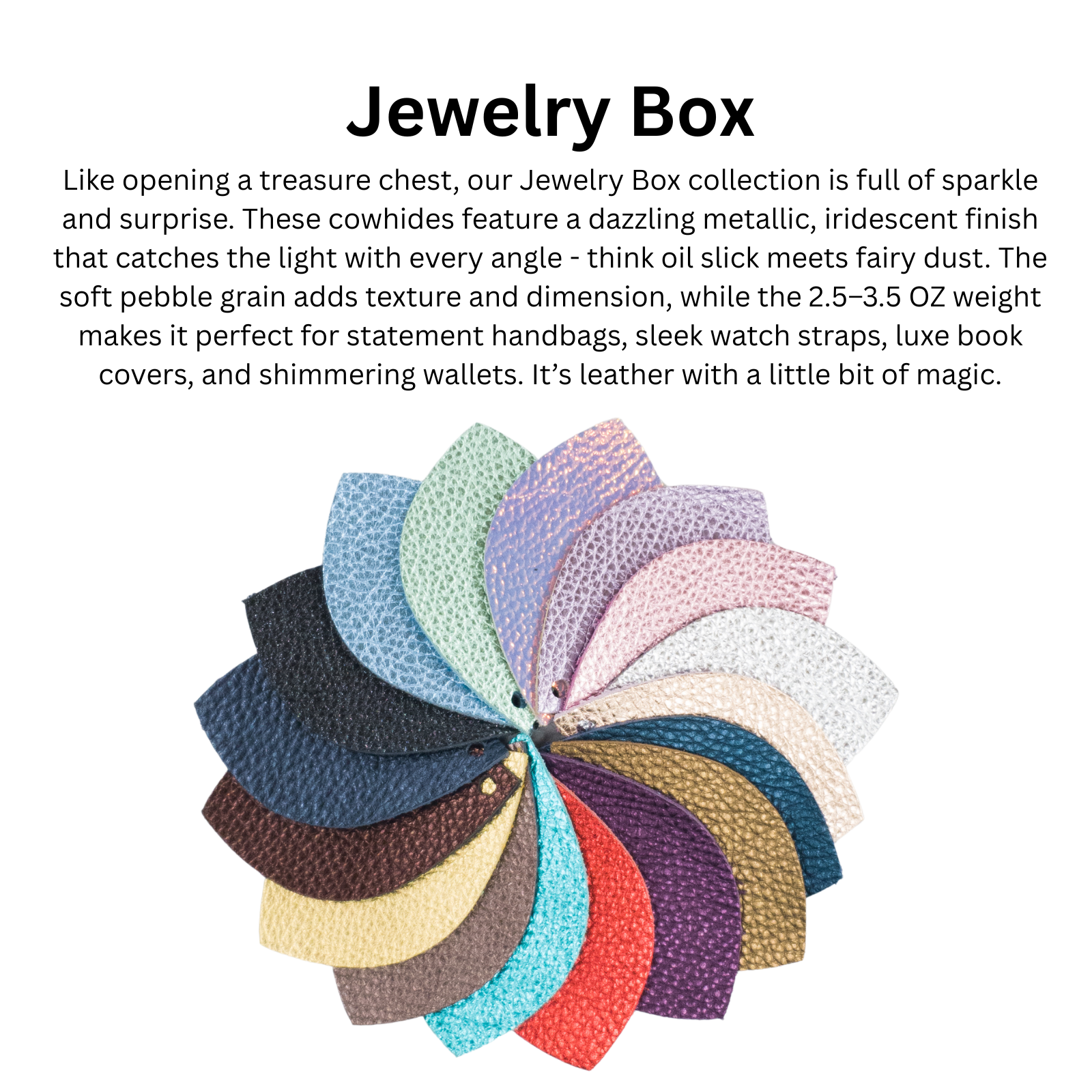The Leather Guy Essential Leathers Sample Rings, Jewelry Box | The Leather Guy