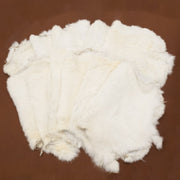 Soft Rabbit Fur Pelts - Packs & Singles, White / Off White / 12 | The Leather Guy