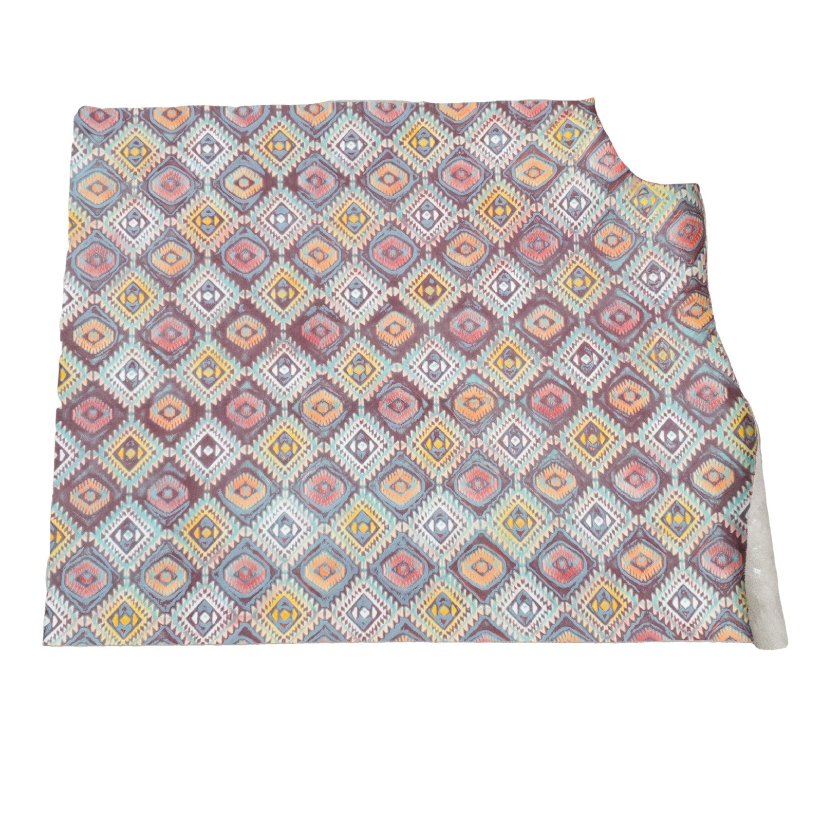 Fashion Embossed, 2-10 Sq Ft, Non-Stock Handbag Cowhide Project Pieces, Rainbow Diamond / 5.5-7.5 (MIDDLE) | The Leather Guy