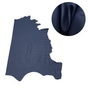 Retired Tried N True Cowhide Leather – Pebble Grain 3–4 oz | Sides and Project Pieces, Naval Base Blue / Side / 15 - 17 | The Leather Guy