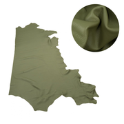 Retired Tried N True Cowhide Leather – Pebble Grain 3–4 oz | Sides and Project Pieces, Army Soldier Green / Side / 15 - 17 | The Leather Guy