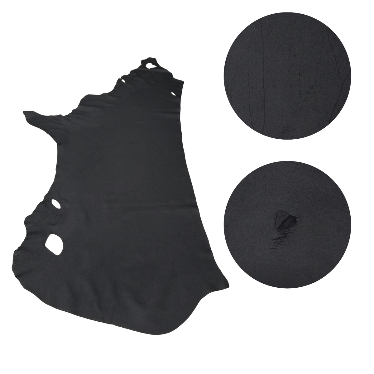 Single - Oil Tan Sides Thin, 2-4 oz, 23 Sq Ft Average, Low-Grade Black | The Leather Guy