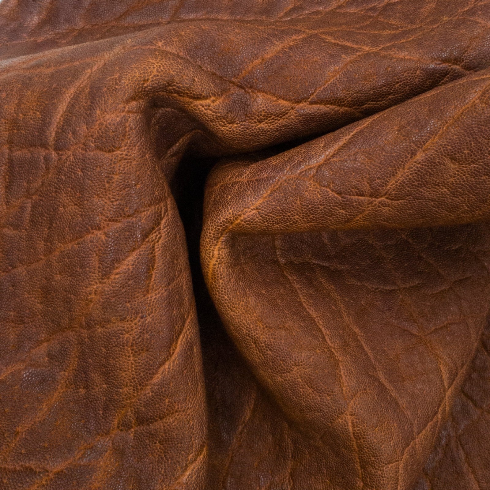 Redcliff Clay Brown, 4-5 oz, 2-4 Sq Ft, Genuine Elephant Hides, 2 / Hide 2 | The Leather Guy