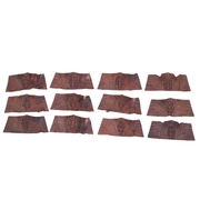Caiman Project Piece Bundles, Various Colors Genuine Hide, Reddish Brown Crowns / 12 Pack / Small | The Leather Guy