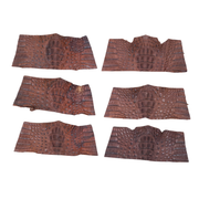Caiman Project Piece Bundles, Various Colors Genuine Hide, Reddish Brown Crowns / 6 Pack / Small | The Leather Guy