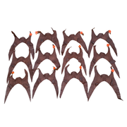 Caiman Project Piece Bundles, Various Colors Genuine Hide, Reddish Brown Strips / 12 Pack / Small | The Leather Guy