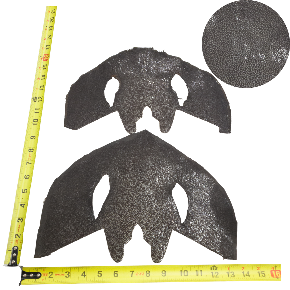 Stingray Project Pieces, 3 - 4.5 oz, Buffed/Flat Brown / Top | The Leather Guy