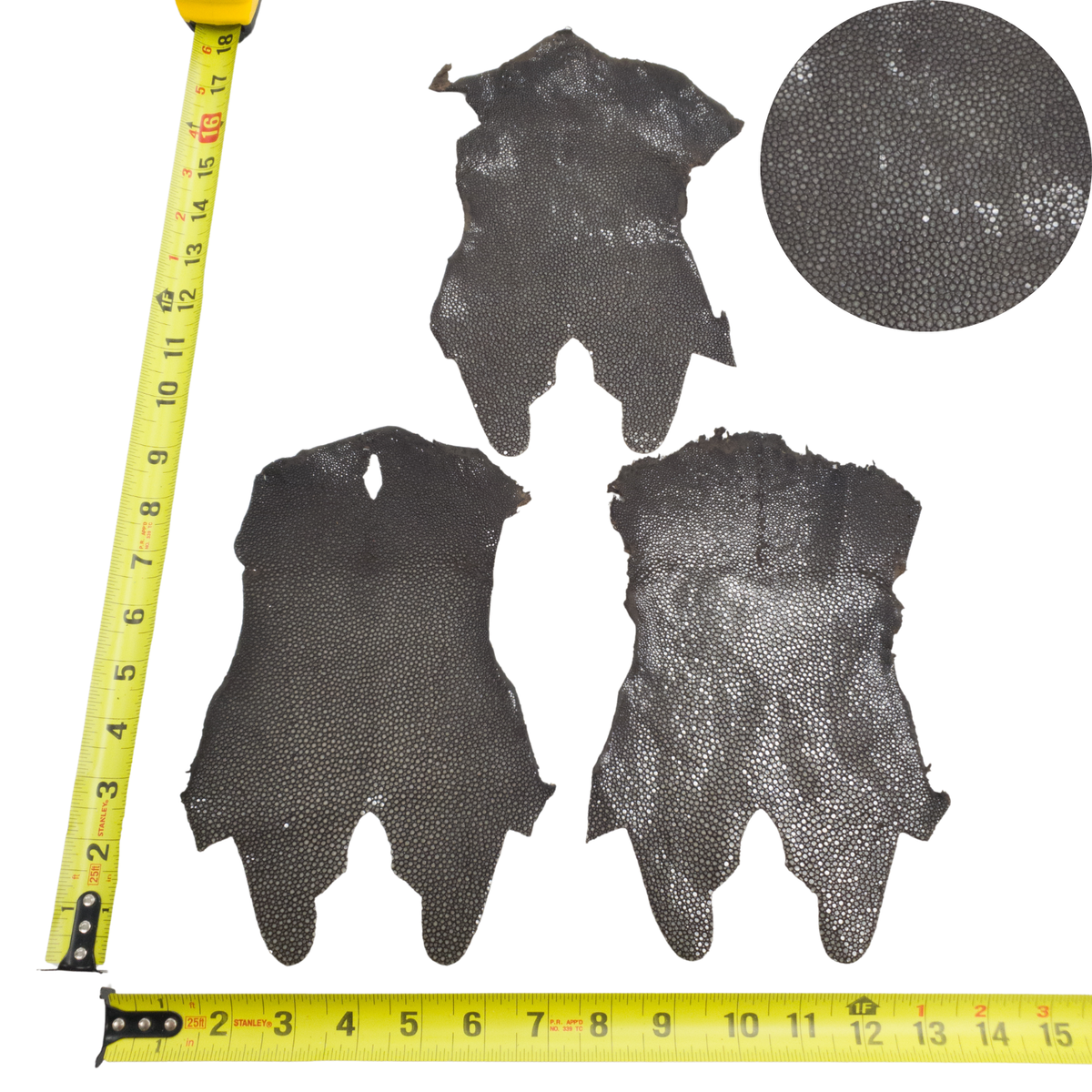 Stingray Project Pieces, 3 - 4.5 oz, Buffed/Flat Brown / Middle | The Leather Guy