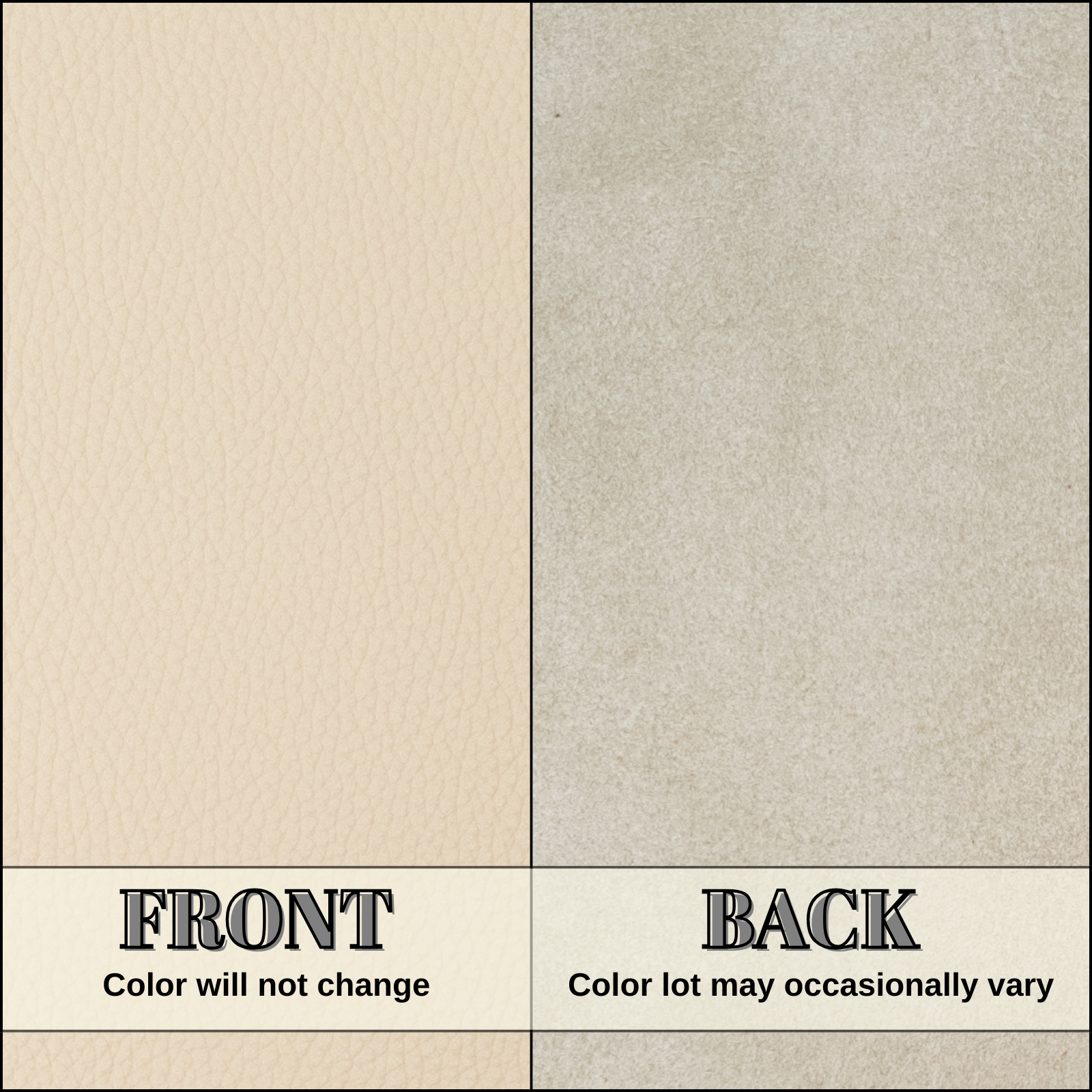 Cream Cowhide Leather – Pebble Grain 3–4 oz | Sacramento Valley Almond, | The Leather Guy