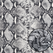 Scale Pattern Leather Pre-Cuts – 2–4 oz Fashion Leather | Limited Stock, Laser Cut Classic Black and White / 4 x 6 | The Leather Guy