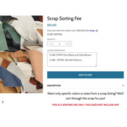 Scrap Sorting Fee, | The Leather Guy