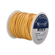 Deerskin Spool, 1/8" x 50 Ft Lacing, .8 mm, Gold | The Leather Guy