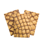 Pirarucu Amazon Bass , 5-7 oz, Nonstock Pre-cuts, Shiny Light Brown / 4 x 6 | The Leather Guy