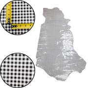 Spade Collection, Patent Cow Handbag Leather, Sides and Project Pieces, Small Black Gingham / Side / 15-17 Sq Ft | The Leather Guy
