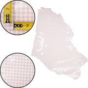 Spade Collection, Patent Cow Handbag Leather, Sides and Project Pieces, Small Pink Gingham / Side / 21-23 Sq Ft | The Leather Guy
