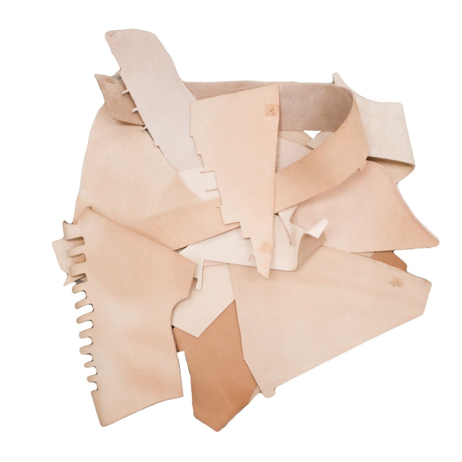 IN STORE-Natural, 2-10 oz, 1 Pound, Veg Tan Scrap Bag, Thin (2-5.5oz) / Small | The Leather Guy
