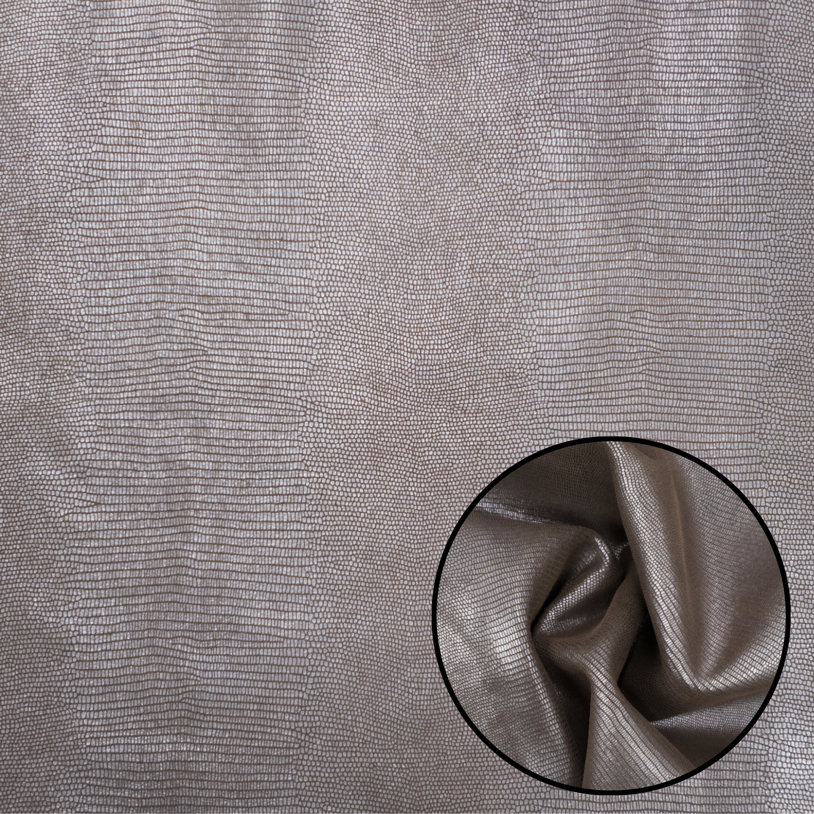 Soft Glam, 2-4 oz Fashion, Limited Stock Pre-cuts, Twinkling Taupe Reptile / 4 x 6 | The Leather Guy