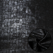 Soft Glam, 2-4 oz Fashion, Limited Stock Pre-cuts, Black Block Castle / 4 x 6 | The Leather Guy