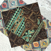 Southwest Aztec Embossed Leather Sheets – Genuine Cowhide for Handbags, Wallets & DIY Crafts, | The Leather Guy