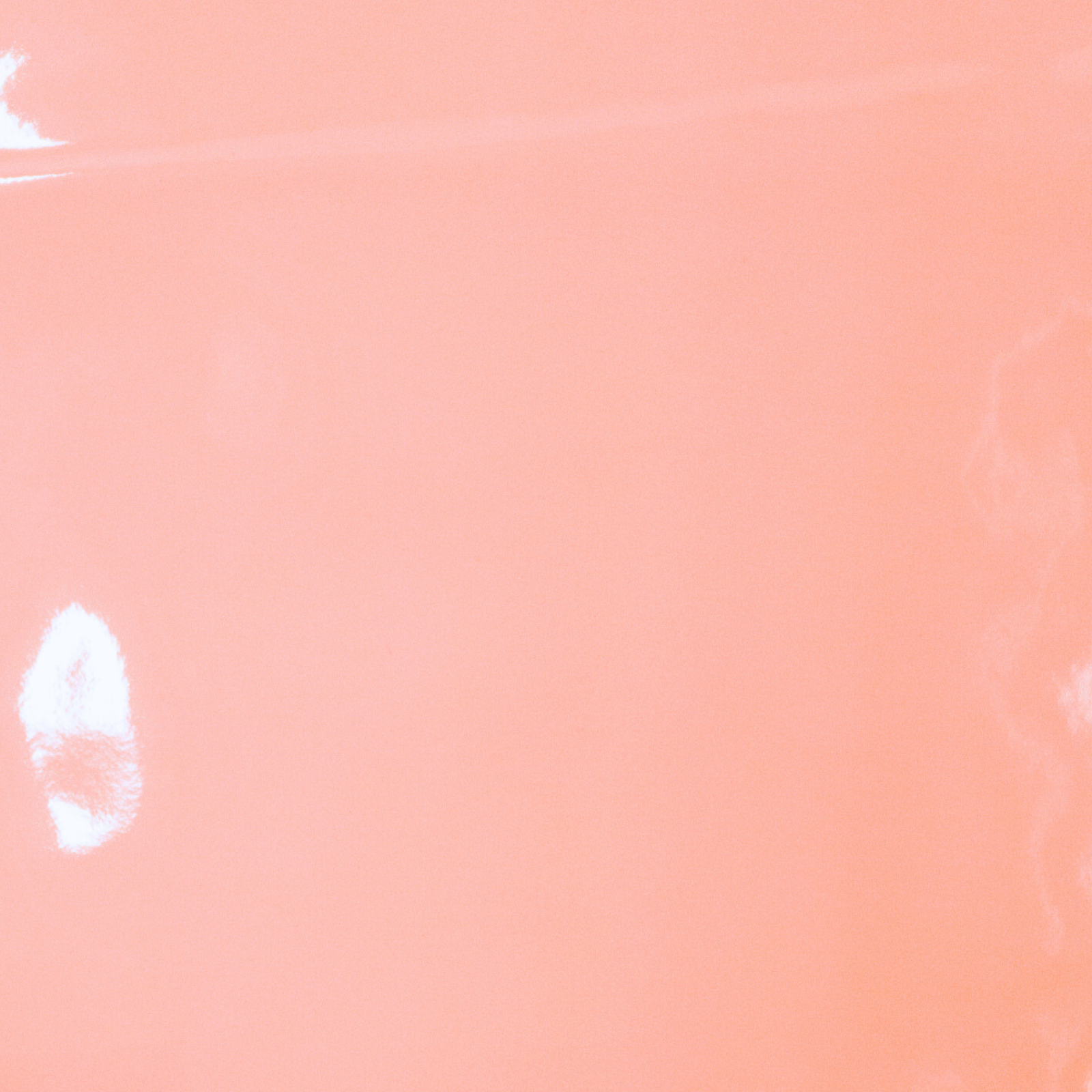 Solid Colors, Patent Cow Handbag Leather, Nonstock Precuts, Low-Grade Stained Peach / 4 x 6 | The Leather Guy