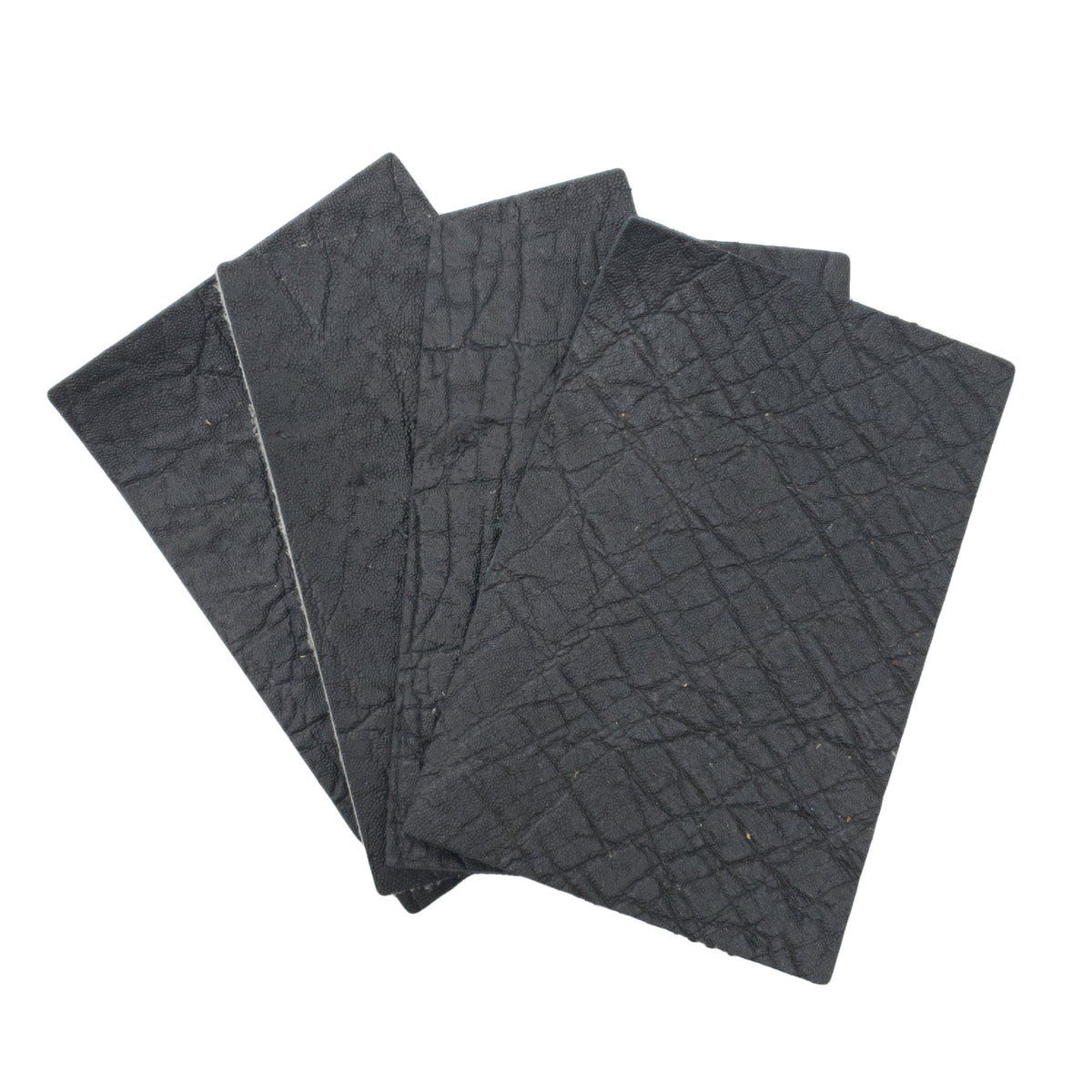 Genuine Elephant Nonstock Pre-cuts, 4.5-5.5 oz, Various Colors, Stiff Black / 4" x 6" | The Leather Guy