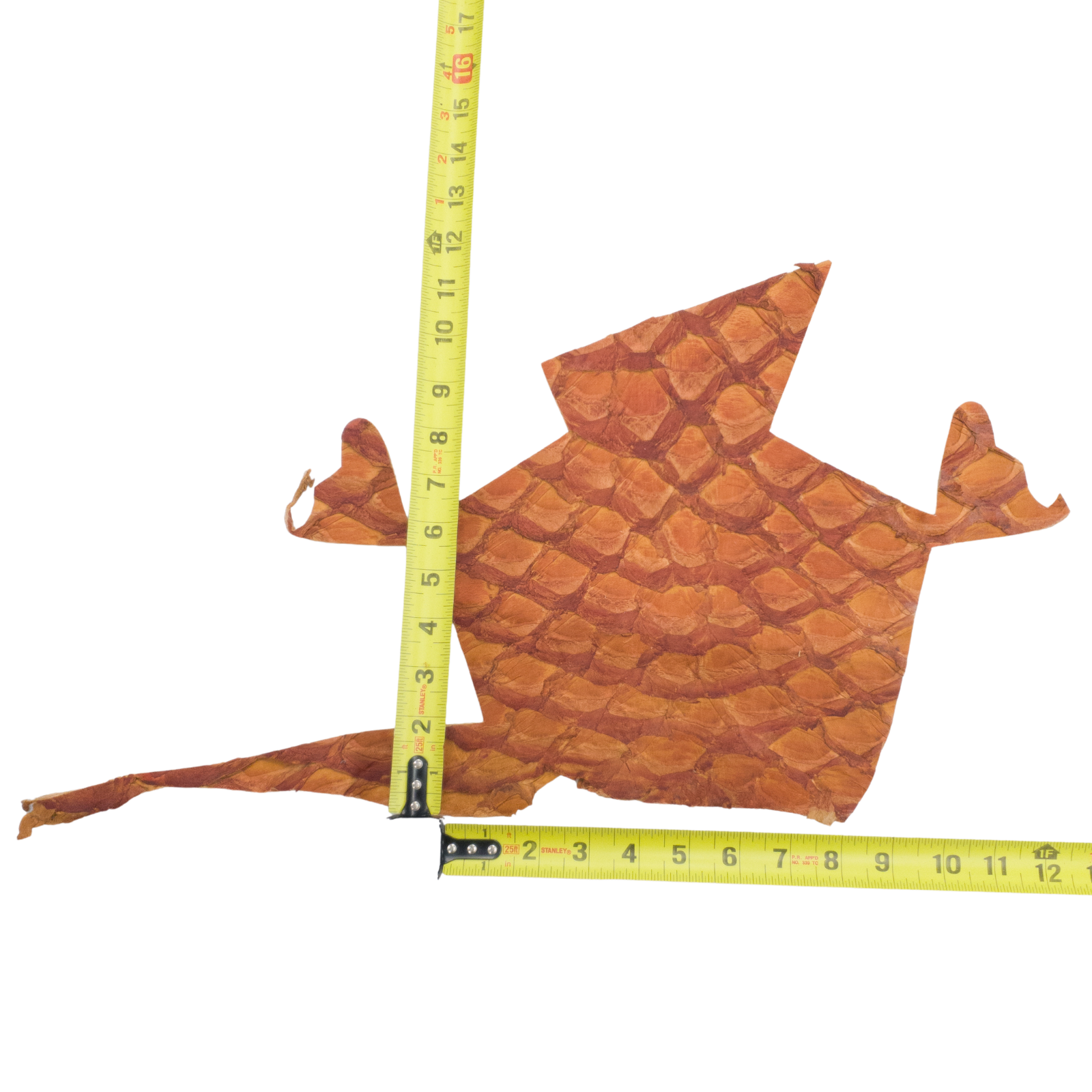 Pirarucu Amazon Bass Leather, Under 1 - 1 Sq Ft Project Pieces, Sweet Nectarine / Under 1 Sq Ft / 1 | The Leather Guy