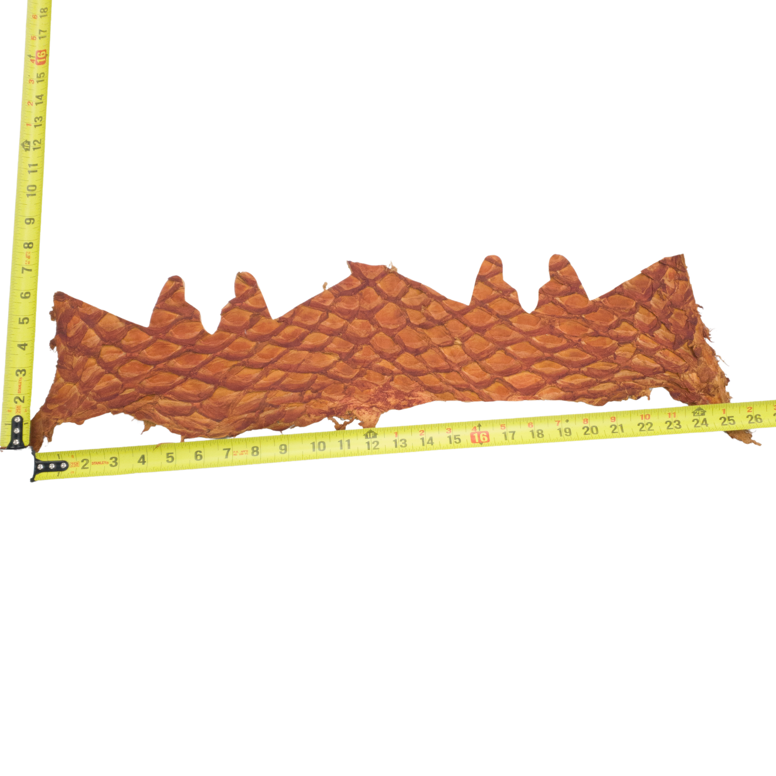 Pirarucu Amazon Bass Leather, Under 1 - 1 Sq Ft Project Pieces, Sweet Nectarine / Under 1 Sq Ft / 2 | The Leather Guy