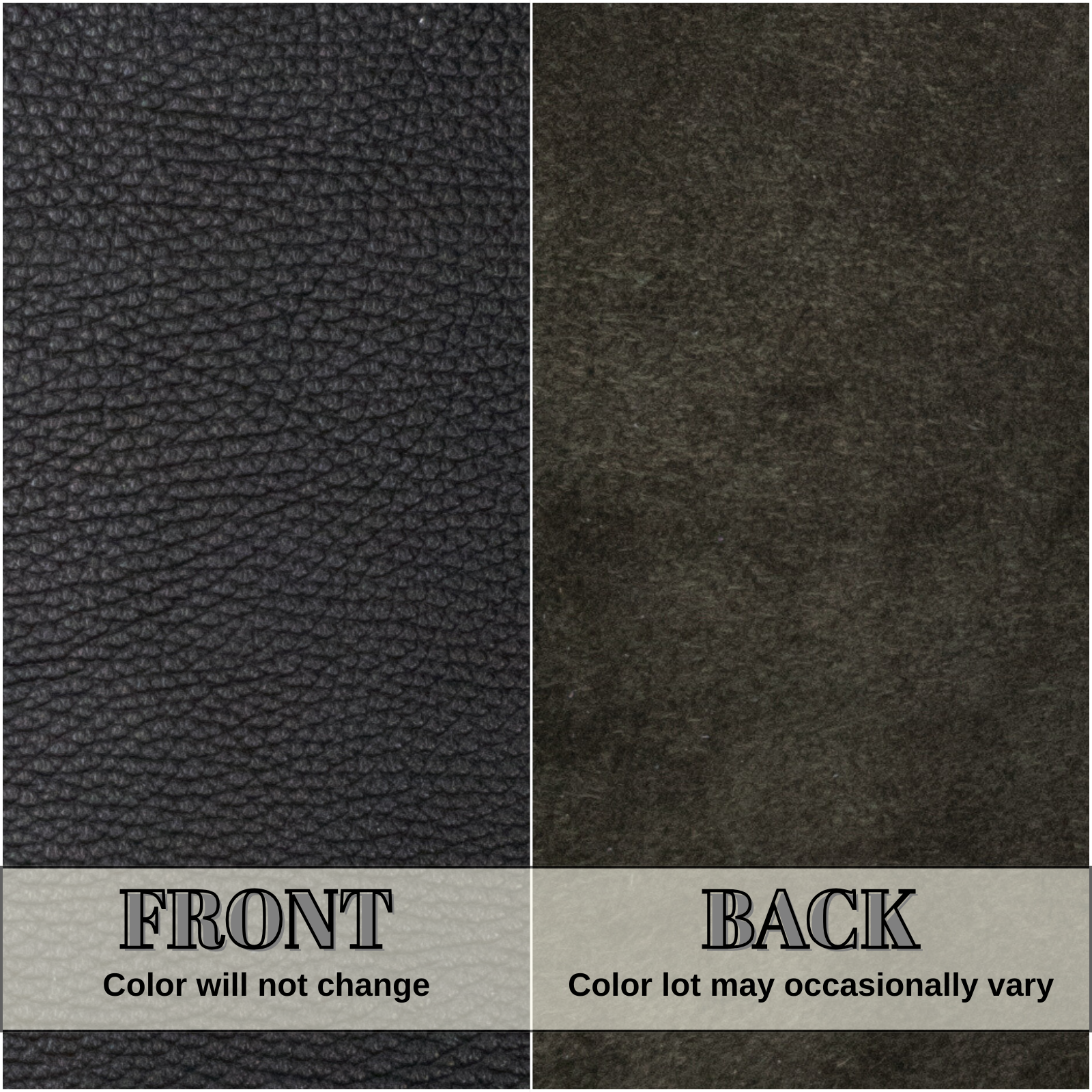 Black Cowhide Leather – Pebble Grain 3–4 oz | Texas Black Tea