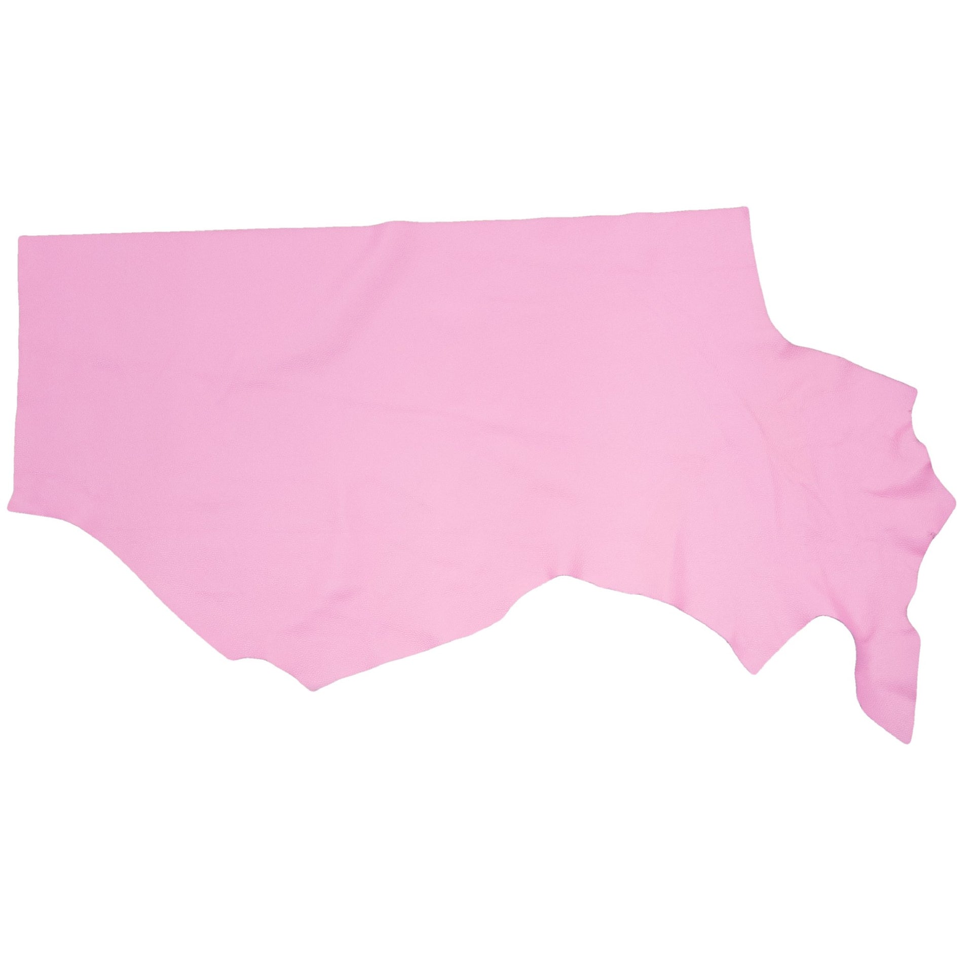 Bright Pink Cowhide Leather – Pebble Grain 3–4 oz | Bubble Gum Alley Pink, Bottom Piece / 6.5 - 7.5 | The Leather Guy