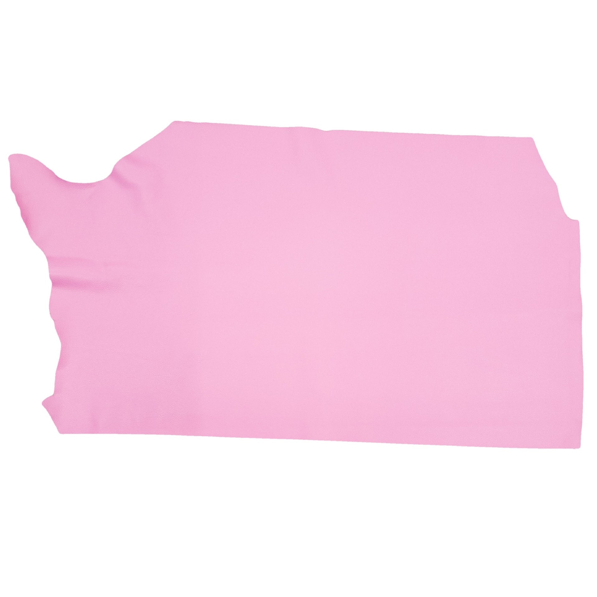 Bright Pink Cowhide Leather – Pebble Grain 3–4 oz | Bubble Gum Alley Pink, Middle Piece / 6.5 - 7.5 | The Leather Guy