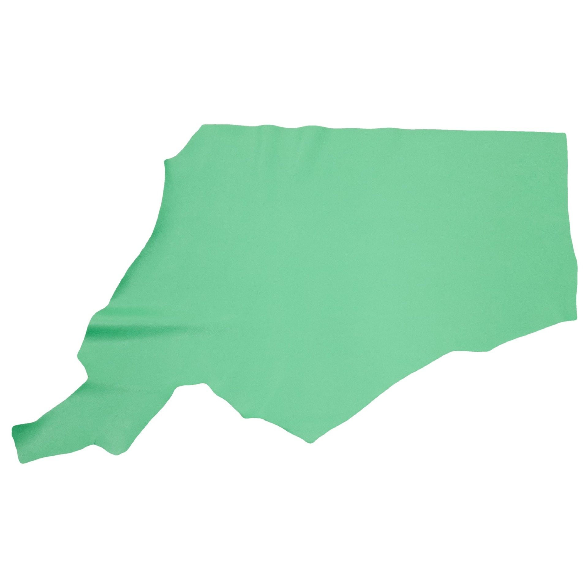 Bright Green Cowhide Leather – Pebble Grain 3–4 oz | Lexington Lush Green, Bottom Piece / 6.5 - 7.5 | The Leather Guy