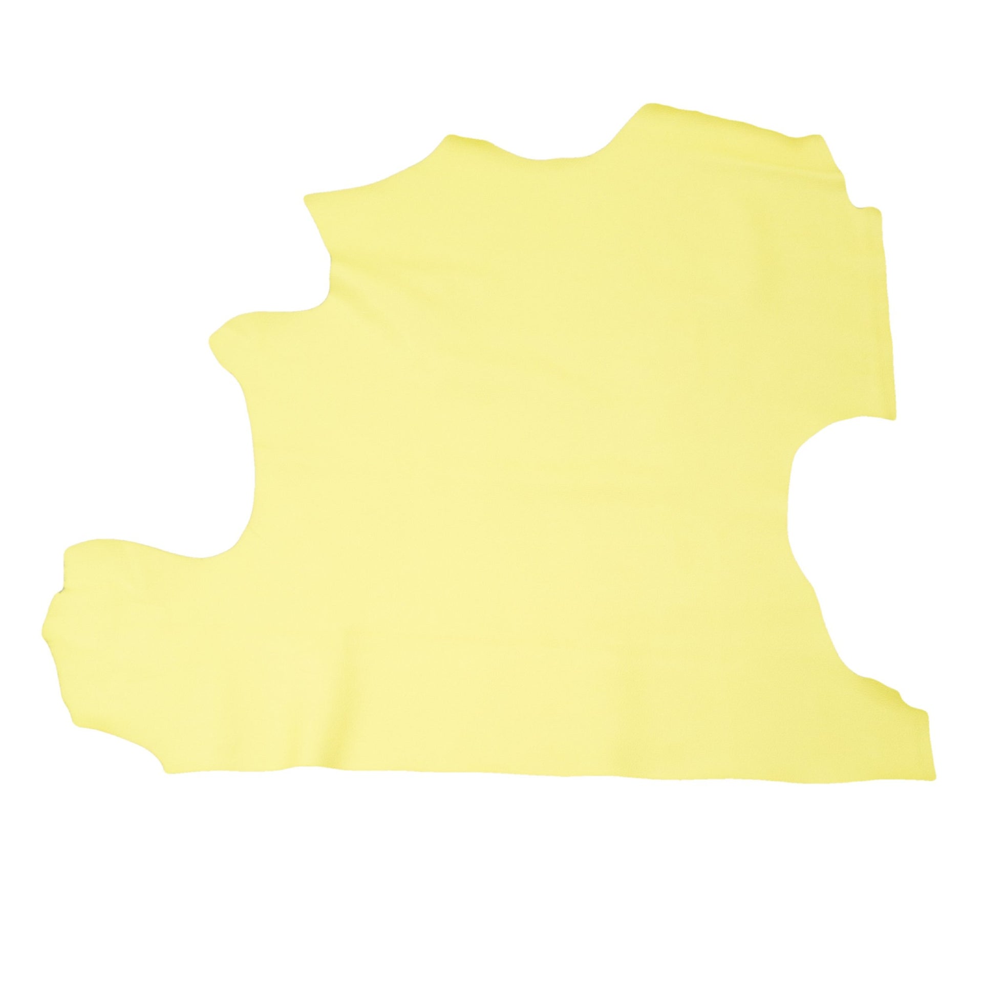 Sunny Yellow Cowhide Leather – Pebble Grain 3–4 oz | Laguna Lemon Yellow, Top Piece / 6.5 - 7.5 | The Leather Guy