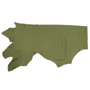 Army Green Cowhide Leather – Pebble Grain 3–4 oz | Fort Bliss Green, Bottom Piece / 6.5 - 7.5 | The Leather Guy