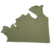 Retired Tried N True Cowhide Leather – Pebble Grain 3–4 oz | Sides and Project Pieces, Army Soldier Green / Top Piece / 6.5 - 7.5 | The Leather Guy