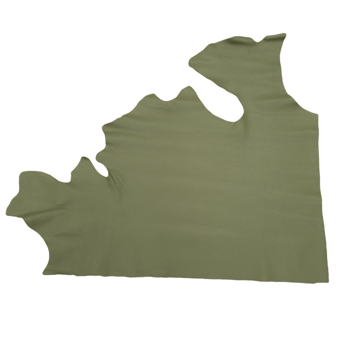 Retired Tried N True Cowhide Leather – Pebble Grain 3–4 oz | Sides and Project Pieces, Army Soldier Green / Top Piece / 6.5 - 7.5 | The Leather Guy