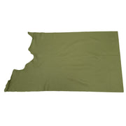 Army Green Cowhide Leather – Pebble Grain 3–4 oz | Fort Bliss Green, Middle Piece / 6.5 - 7.5 | The Leather Guy